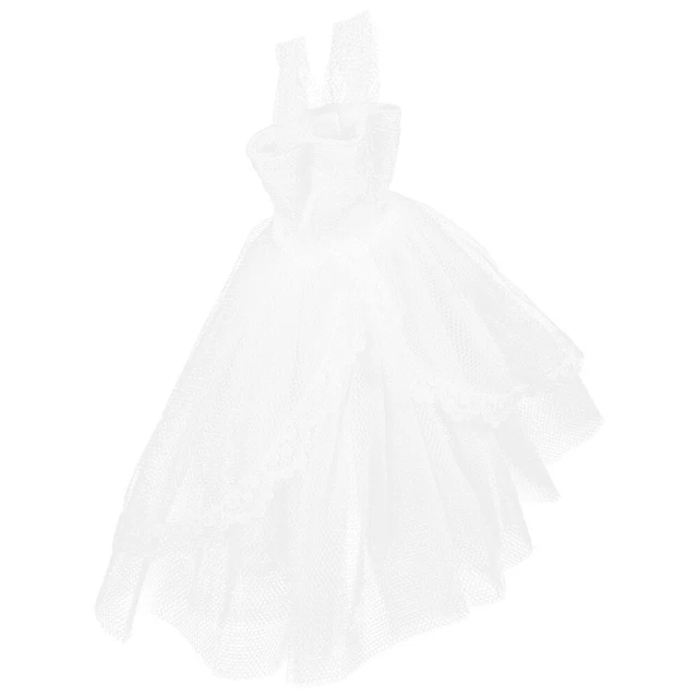 Mini Wedding Dress Doll Fairy Costume Accessories Party Gown Bride Tutu Play