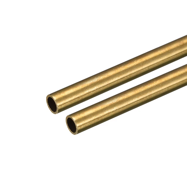 Tubo rotondo ottone 9 mm OD 1 mm spessore parete 250 mm lunghezza tubo 2 pezzi