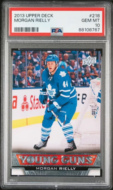 Morgan Rielly 2013-14 Upper Deck Young Guns #218 Toronto Maple Leafs PSA 10