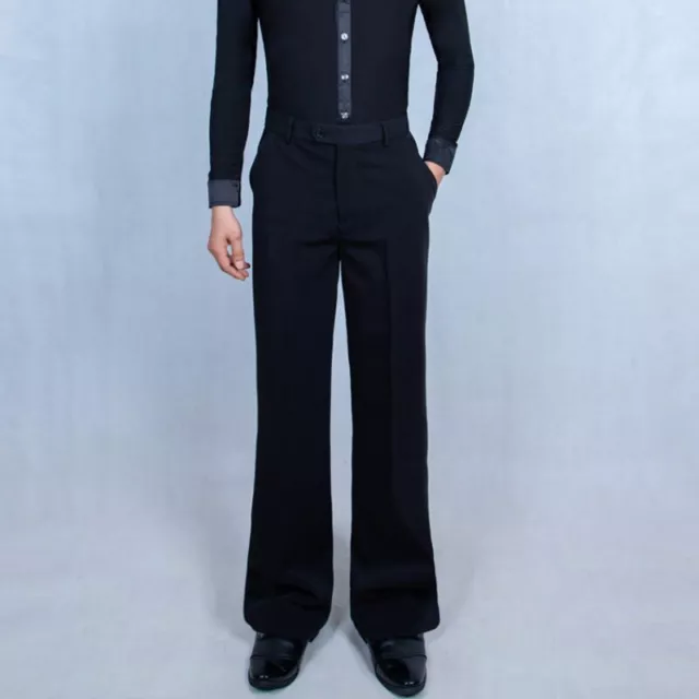 1x Uomo Stanza da Ballo Danza Pantaloni Pratica Latino Salsa Elasticizzato