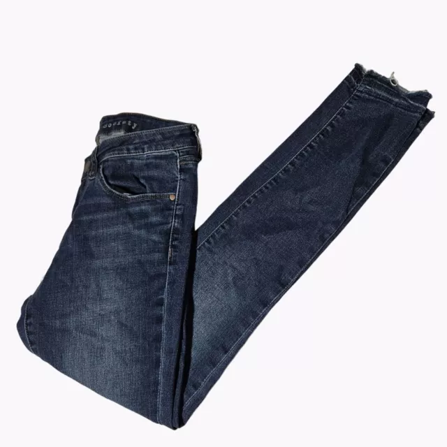 Pantalones de mezclilla ajustados para mujer Articles of Society talla 25 de altura baja lavado oscuro