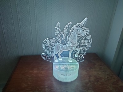 UNICORN COLOUR CHANGING night light £5.00 - PicClick UK