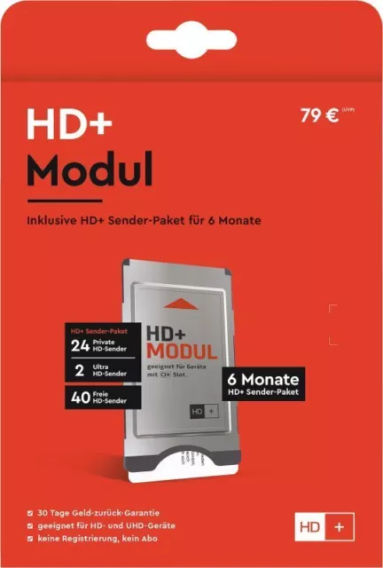 HD+ Modul inkl. 6 Monate HD+ Karte SAT Ultra HD NEU & OVP