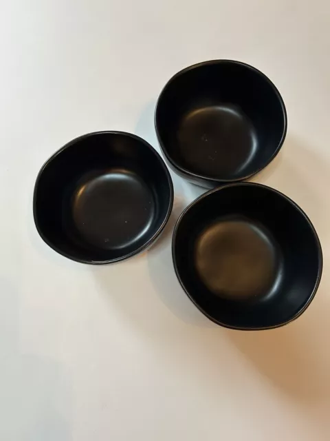 3 Hearth and Hand Magnolia Matte Black Stoneware Soup Cereal Dessert fruit Bowls