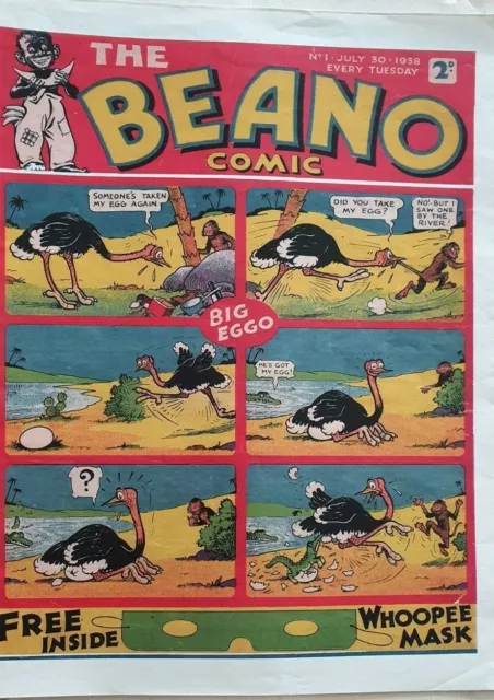 RARE Collectors Item The Beano Comic No.1 1938 July 30th REPRINT 1998 Facsimile