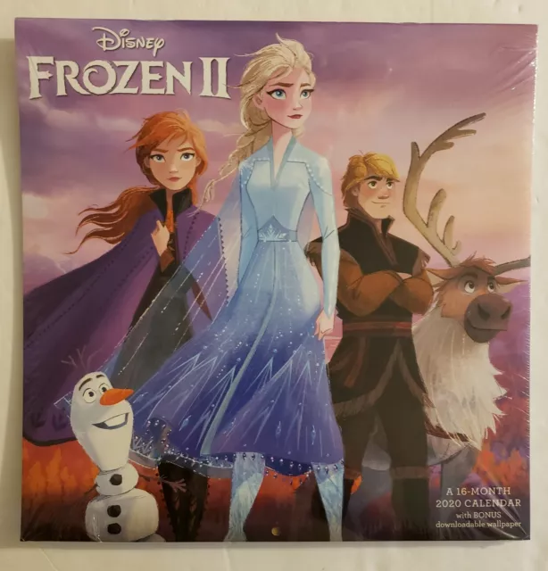 Disney Frozen 2,  16 Month 2020 Calendar W/ Bonus downloadable wallpaper! New!