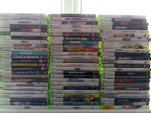 GREAT SELECTION OF MICROSOFT XBOX 360 Games !! LOT 2 - PICK FROM THE LIST