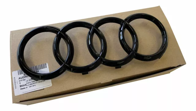 Original Audi Ringe Schwarz Kühlergrill für Audi A1 A3 A4 B9 A5 8T A6 C8 A7 4K