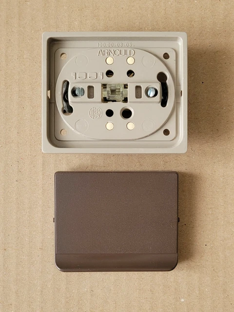 Interrupteur simple allumage Beige / Marron - ARNOULD 1001 - 1000099 + 1000026