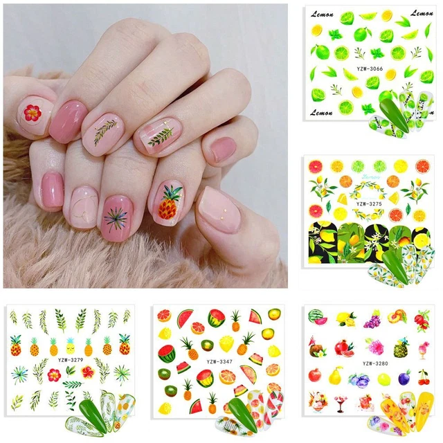 d'eau Orange Décalcomanie d'art des ongles Autocollant pour ongles de fruits