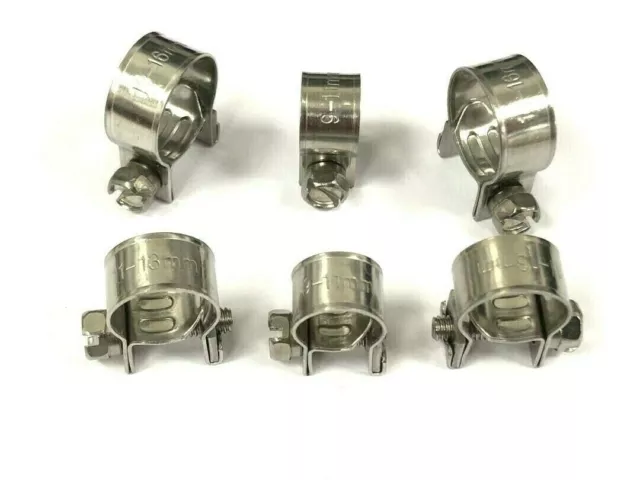 Stainless Steel Or Zinc Hose Clips Pipe Clamps Jubilee British Quality 7 to 20mm