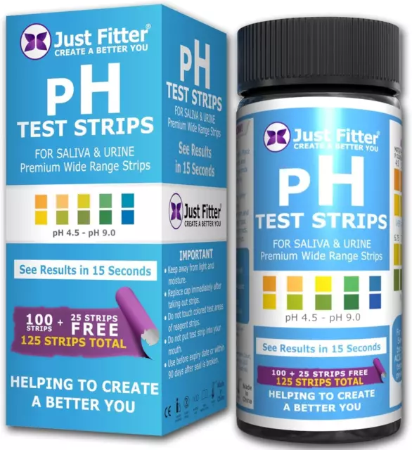 Ph Test Strips for Testing Alkaline and Acid Levels in the Body. Track & Monitor