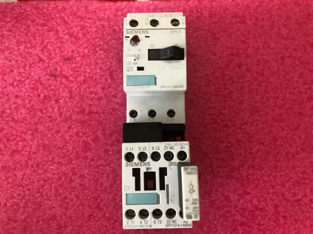 Lotto Di 3 Siemens 3RV1011-1EA10 Interruttore W/3RT1015 Contatore