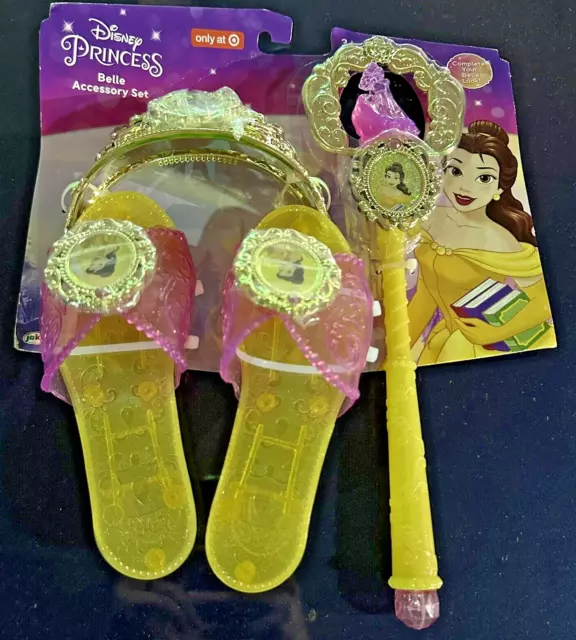 Disney Princess Belle Accessory Set - Includes Tiara, Wand, 1 Pair of Shoes