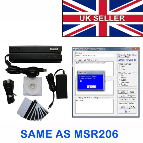 MSR 606 LECTEUR de carte à bande magnétique écrivain MSR206 MSR609