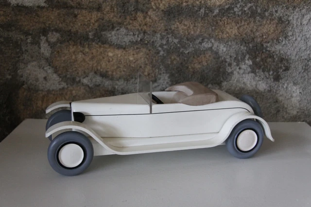 Petite Voiture En Bois Aroutcheff Par Vilac - Vintage, Jouet Ancien