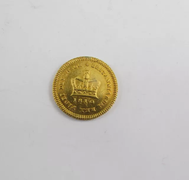 1810 UK GB George III Gold 1/3 Third Guinea Coin