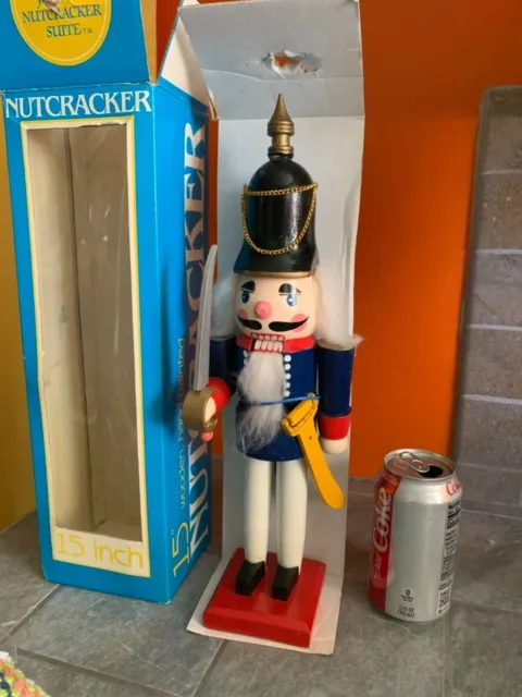 Hand Painted Wooden 15" NUTCRACKER New in BOX