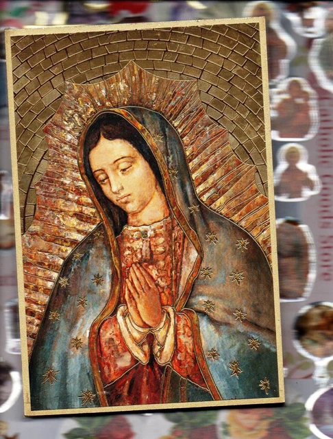OUR LADY OF Guadalupe (Spanish) - Gold Foil Mosaic Plaque (4" x 6") £9. ...