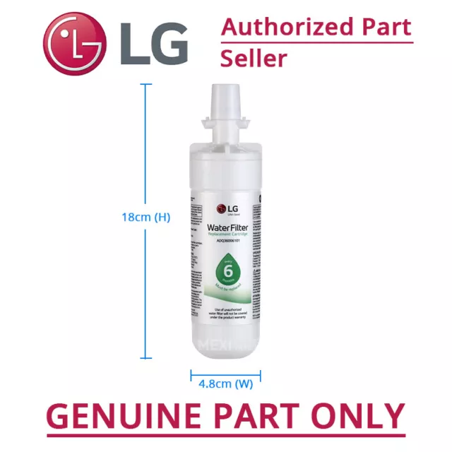 Genuine OEM LG LT700P ADQ36006101-S Replacement Fridge Water Filter 2