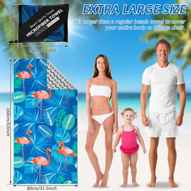 Strandtuch Extra großes Mikrofaser-Handtuch Reise-Schwimmbad Handtuch