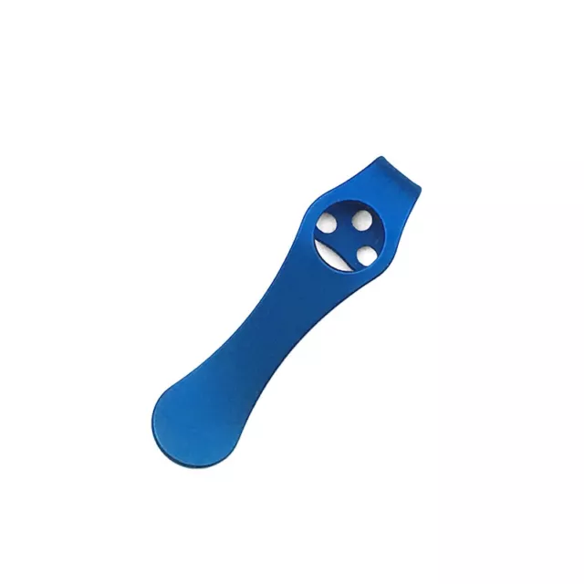 Clip de poche à transport profond bleu titane fabriqué pour couteau Spyderco Delica 4