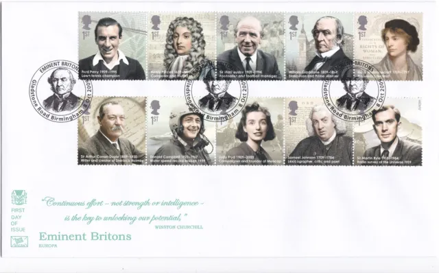 Gb 2009 Eminent Britons Stuart Unaddressed Fdc