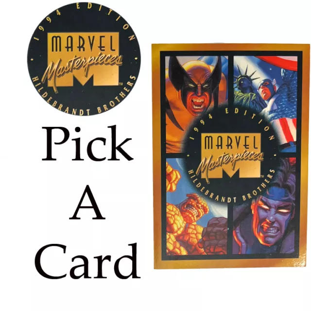 1994 Fleer Marvel Masterpieces Trading Cards Complete Your Set Pick A Card