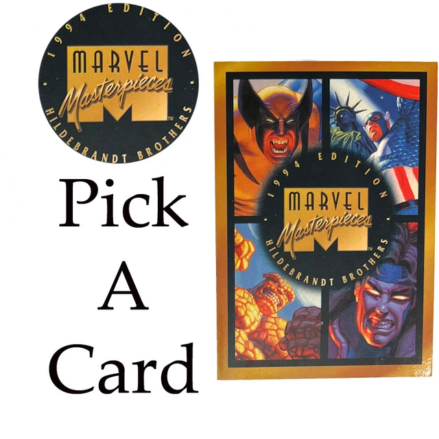 1994 Fleer Marvel Masterpieces Trading Cards Complete Your Set Pick A Card