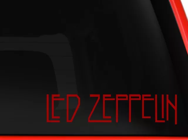 Led Zeppelin Rock Band Car Window Vinyl Decal Sticker (Red 8 inches)