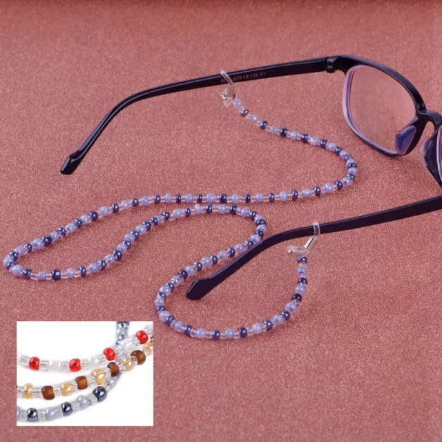 3x Glasses Chain Beaded Cord Lanyard Holder Rope String Spectacles Sunglasses lp