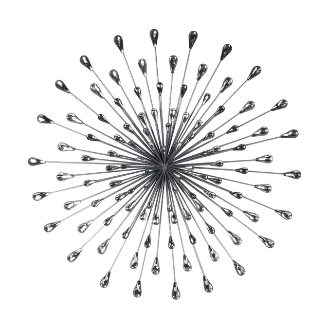 THE RANGE SPARKLE Sunburst Metal Wall Art Acrylic Iron Silver