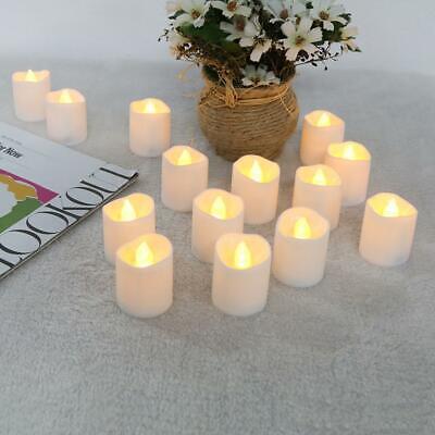 LED Bougies sans flamme thé Tea Lights Réaliste vacillant Ampoules à piles électriques Faux bougies festival Célébration Jaune chaud 12PCS Mode de vie sain 