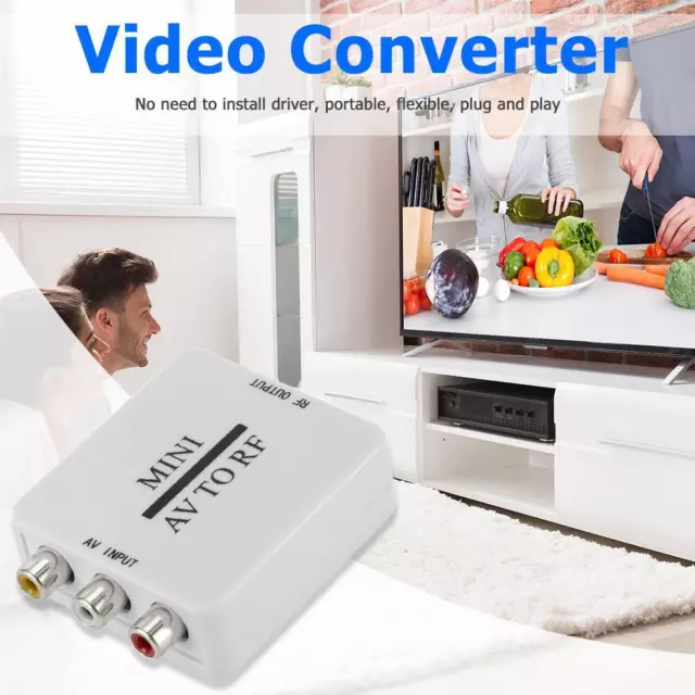 RCA AV CVSB to RF Video Converter Support RF 67.25/61.25MHz AV to RF TV Switcher