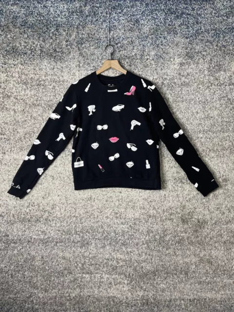 Eleven Paris x Barbie Black Clip Art Carobie Sweatshirt Size Large