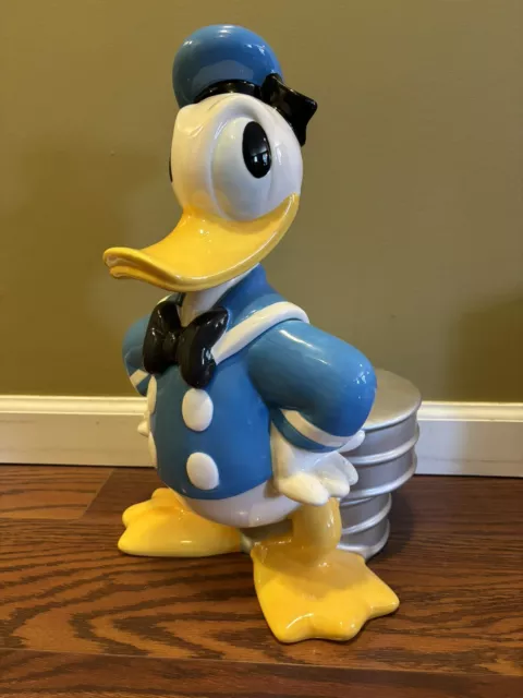 Disney Donald Duck Cookie Jar 75th Anniversary    17in Tall Excellent Condition