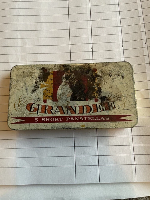 Grandee VINTAGE GRANDEE 5 Short Panatellas Tin - Empty Tin £3.50 - PicClick UK