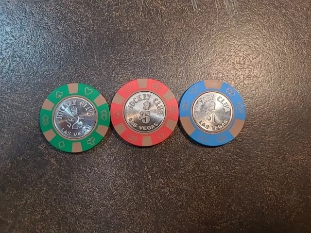 Jockey Club Las Vegas Poker Chips Total $31.00