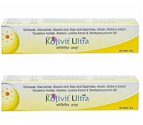 2X Kojivit Ultra Gel Avec Acide Glycolique, Acide Kojique, Arbutine 30g...