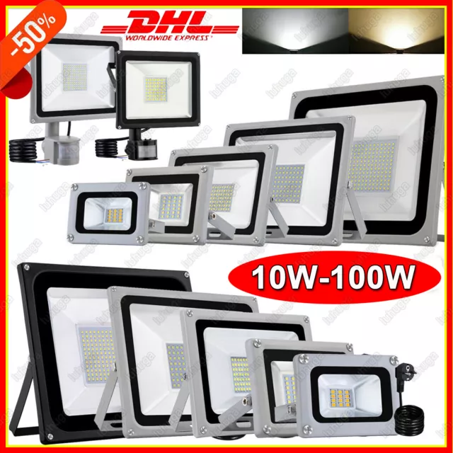 LED Fluter 10W 20W 30W 50W 100W 500W 800W 1000Watt Außen Strahler Scheinwerfer