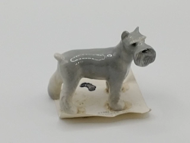 Vintage Hagen Renaker dog figurines schnauzer with card 1986 edition 