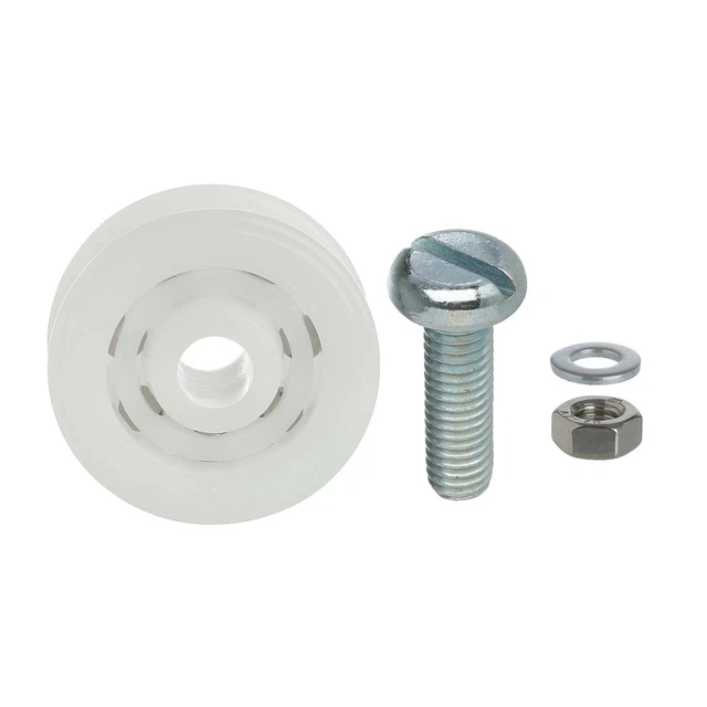 2-Pack Greenhouse Door Wheels – 22mm Diameter, White Plastic, Fits Halls/Juliana/AGL/Vitavia – UK Stock
