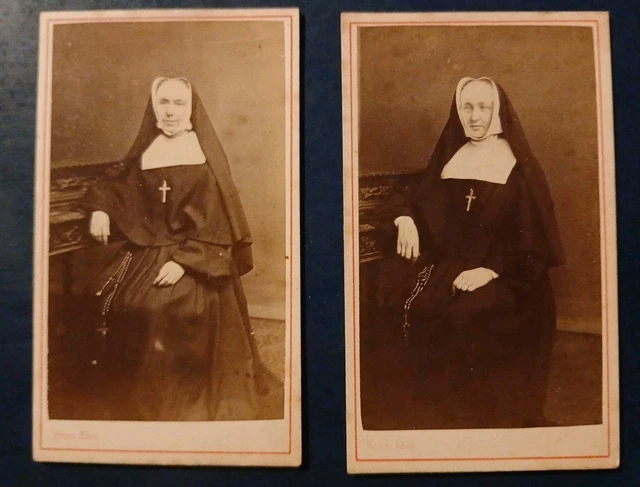 Photo CDV Originale D'une Religieuse (Dubut, Angers) - Tirage D'époque Avant 1900, France