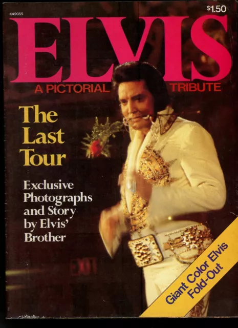 ELVIS A Pictorial Tribute THE LAST TOUR Fold-Out Giant Color Poster 1977