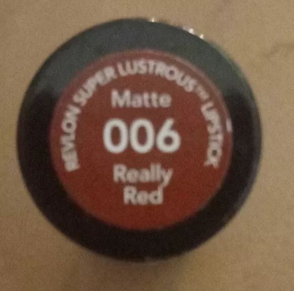 Revlon Super Lustrous Matte Lipstick - REALLY RED #006 - Sealed / Brand New