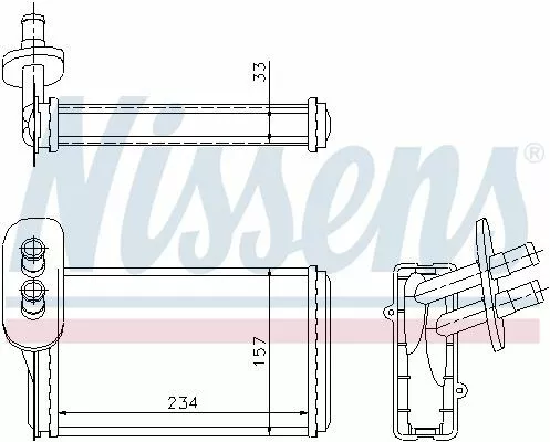 Nissens (73962) Wärmetauscher, Innenraumheizung für AUDI SEAT SKODA VW