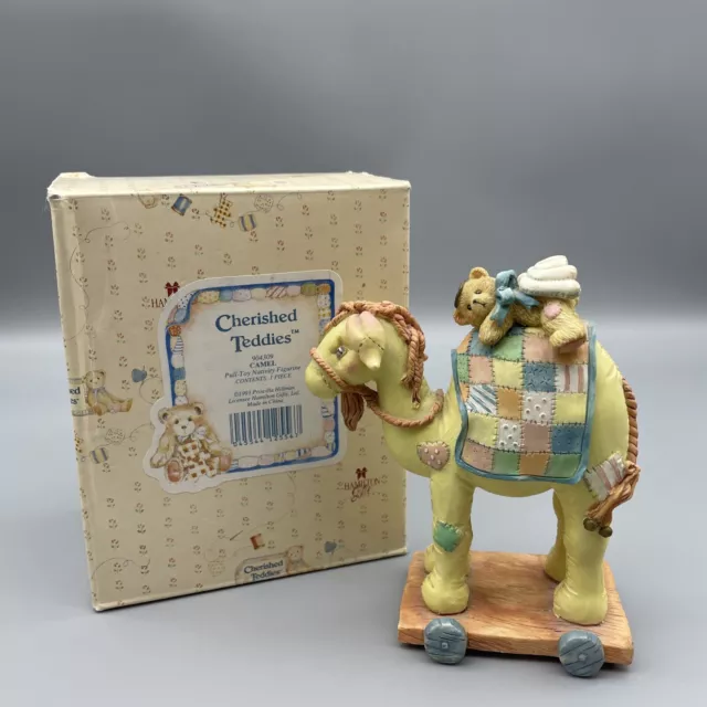 Vintage 1993 Cherished Teddies Camel #904309 Pull Toy Nativity Figurine