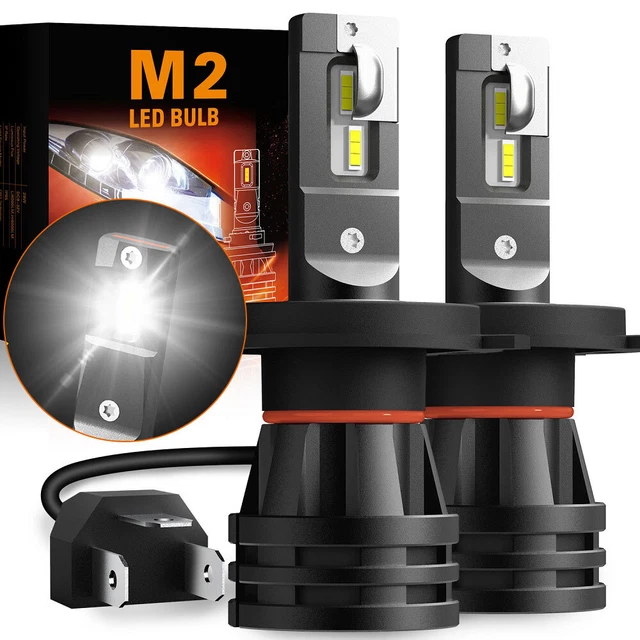 2X H4 AUXITO 9003 Headlight LED Kit Bulb High Low Beam Super 20000LM Bright