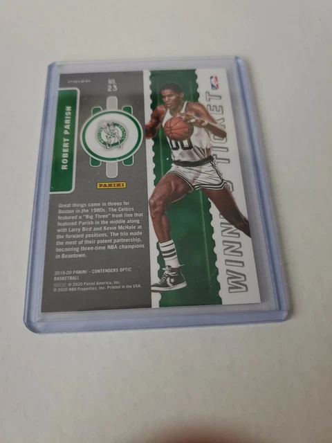 2019-20 Panini Contenders Optic Robert Parish Winning Ticket Red Cracked Ice 2