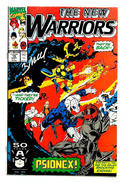 New Warriors #15 Signed Mark Bagley Marvel Comics